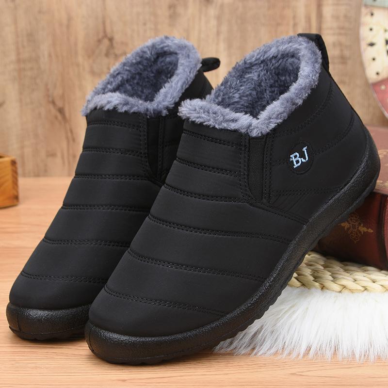 Хлопковые туфли для внешней торговли женские 2025 новые хлопковые ботинки большого размера на толстой подошве и с утолщенной подкладкой, старые пекинские зимние сапоги, теплая повседневная обувь