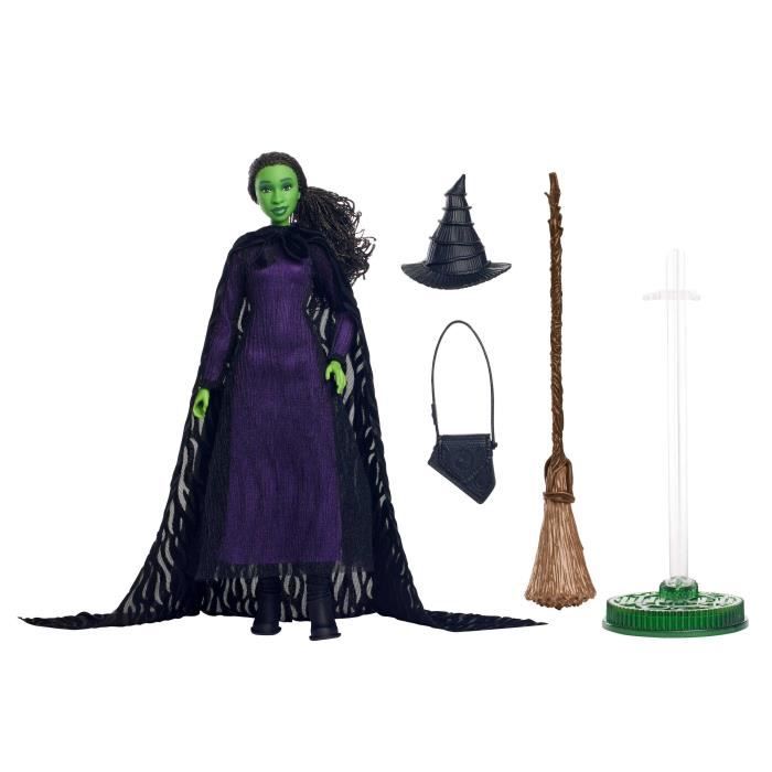 Mattel-Wicked-Poupée Elphaba avec cheveux tressés et multiples poses - Wicked - HXY38