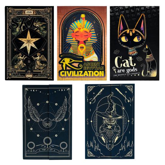 Sticker Storage Notebook Lined Journal for Women Men, Gothic Mystical Hardcover A5 Ruled Personalized Notebook, Daily Office School, Writing,