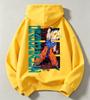 Dragon Ball Retro Autumn/Winter Children's Comfortable Hooded Sweatshirt - Cool Goku Anime Big-Size Warm Pullover Sweatshirt