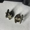 Used Good Condition Rare VERSACE Medusa Face Design Vintage 3D Cufflinks Silver Cufflinks Button Accessories Included