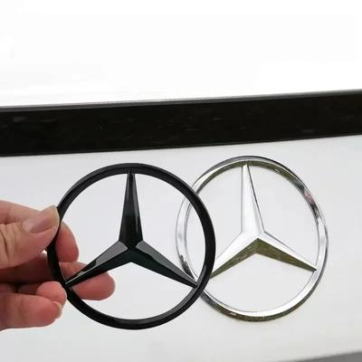 Автомобильная наклейка Новая 2025 Для Mercedes Benz Капот автомобиля Передний Хромированный Логотип Маркировка капота Звезда Значок на капот Наклейка на багажник Для Merced