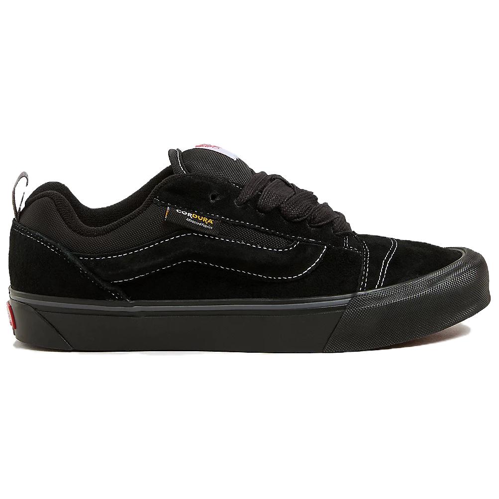 Vans Knu Skool Мягкий Язычок 3D Формованная Боковая Полоса Оверсайз Массивные Шнурки Унисекс Черная Замша Холст VN000CRPBMA
