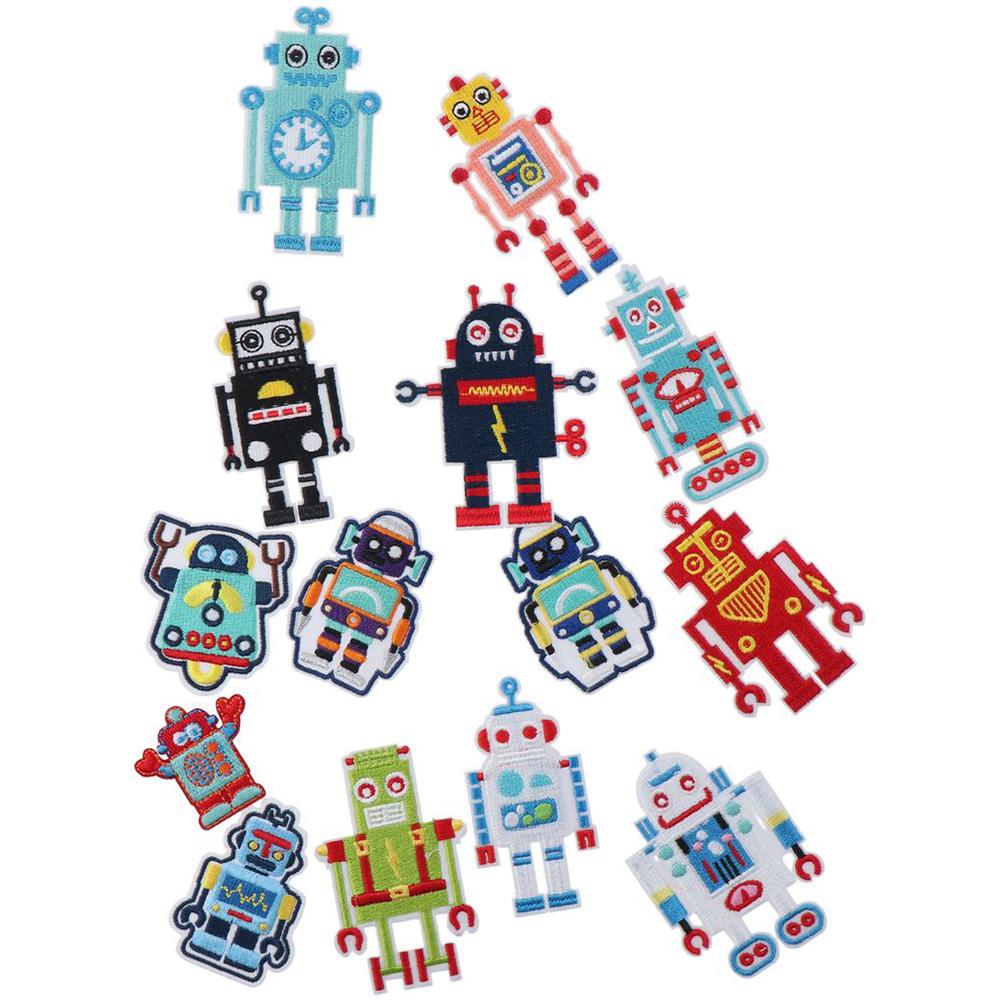 14pcs Embroidered Motif Applique Fabric Custom Patches Applique Stickers Sew on Patches  For Jacket