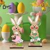 2/3 шт. пасхальный кролик настольная табличка фермерский деревенский деревянный яйцо кролик украшение счастливой Пасхи весна домашний офис стол центральное украшение