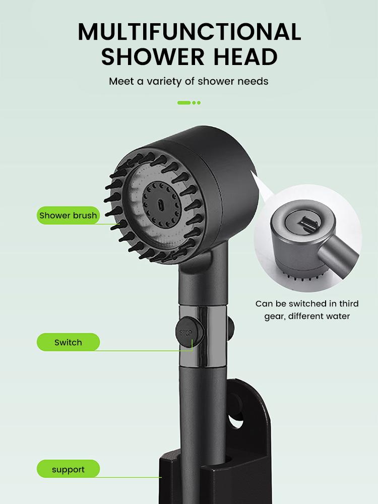 Походный душ-насос RV Набор для душа на открытом воздухе Походный душ Полноэкранный Интеллектуальный цифровой дисплей Регулируемый 6000 мАч Набор для душа