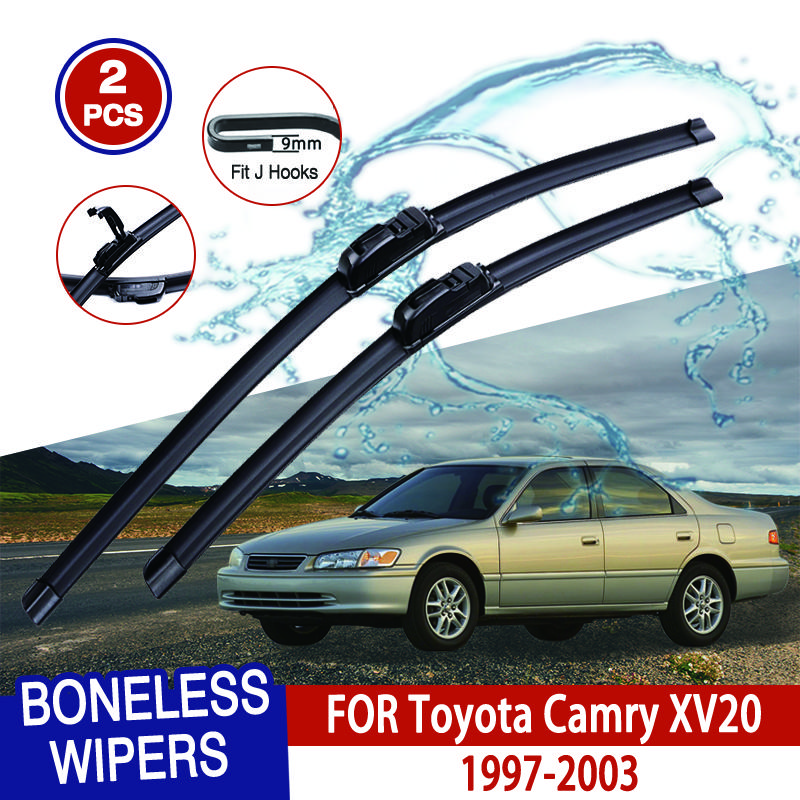 Для Toyota Camry XV20 1997-2003 автомобильный стеклоочиститель U-образный мягкий резиновый бескаркасный без кронштейна автомобильные дворники 21"+19"