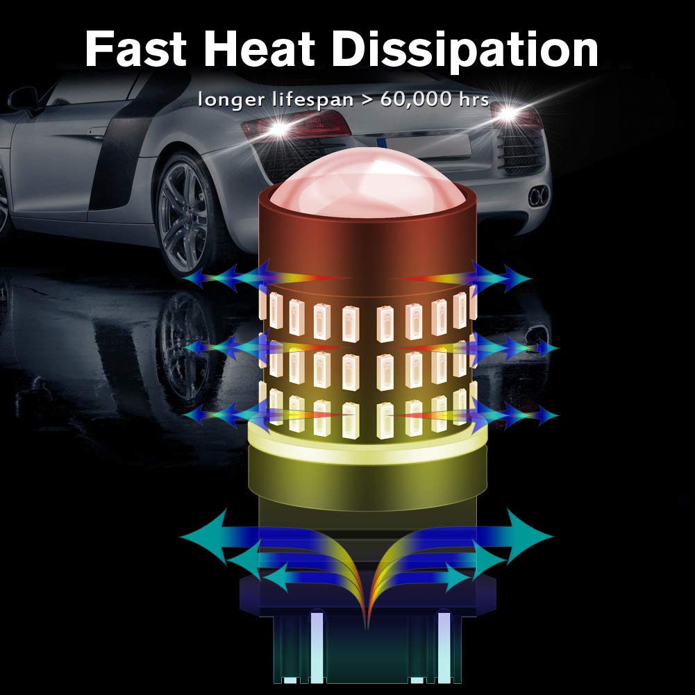 KATUR 2 шт. 900 люмен 3047 3057 3057A 3155 3157 база супер яркая 3014 78SMD линза светодиодная лампа стоп-сигнал поворотник задний фонарь стоп-сигнал красный 12 В-24 В