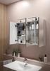 Salsa hanging bathroom cabinet with mirror, white, 60x60x135 cm