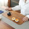 Chinese Zen Style Bamboo Tea Banquet Linen Insulation Pad Set - Teacup Mat, Pen Wash & Kung Fu Tea Accessories for Dry Brewing