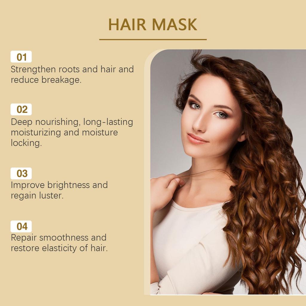 Hair Mask, Healthy Hair Repairs Split Ends, Dry, Damaged Hair, Deep Moisture Smooth Mask For Women And Men