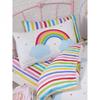 Childrens/Kids Rainbow Fitted Sheet Set