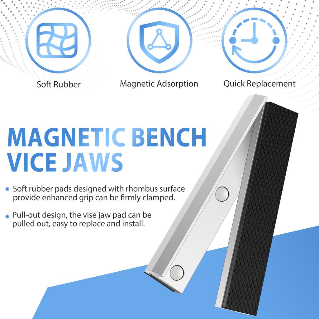 Мини Алюминиевые Тиски для Верстака Губки Противоскользящие Универсальные Губки Тисков Инструмент Инженера Магнитные Верстачные или Сверлильные Тиски Зажим Профессиональные Инструменты