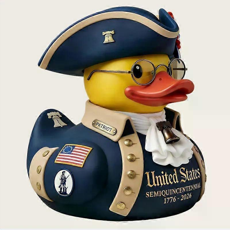 American Independence 250th Anniversary Duck, Patriotic Military Duck Figurine, Resin Veteran Duck for Jeeps Ducking
