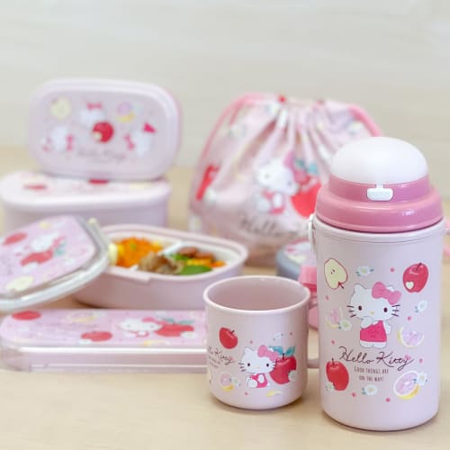 OSK Набор кухонных полотенец, Набор кухонных полотенец Hello Kitty с фруктами, Сделано в Японии, OC-1 Розовый (Размер корпуса: Диаметр 6,3 см x Высота 9,1 см, Размер для полотенца для рук: 32 см x 29 см