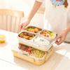 304 Stainless Steel Bento Lunch Box With 2/3/4 Compartments Microwave Safe Portable Leak-proof Food Container For Kids Students