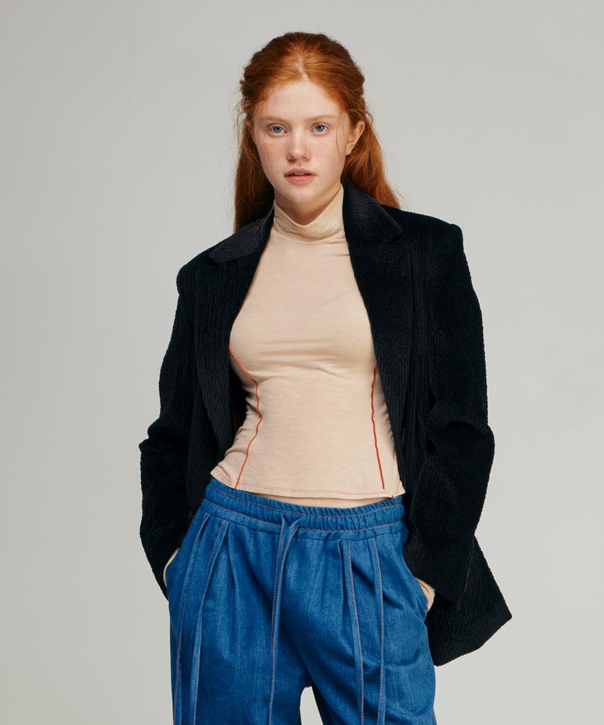 Kicheleehe Black Semi-Oversized Blazer Jacket