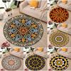 1 шт. Круглый ковер с принтом мандалы, ковры для гостиной, кресла, украшение для дома, детский игровой коврик для ползания, мягкий, противоскользящий, декор