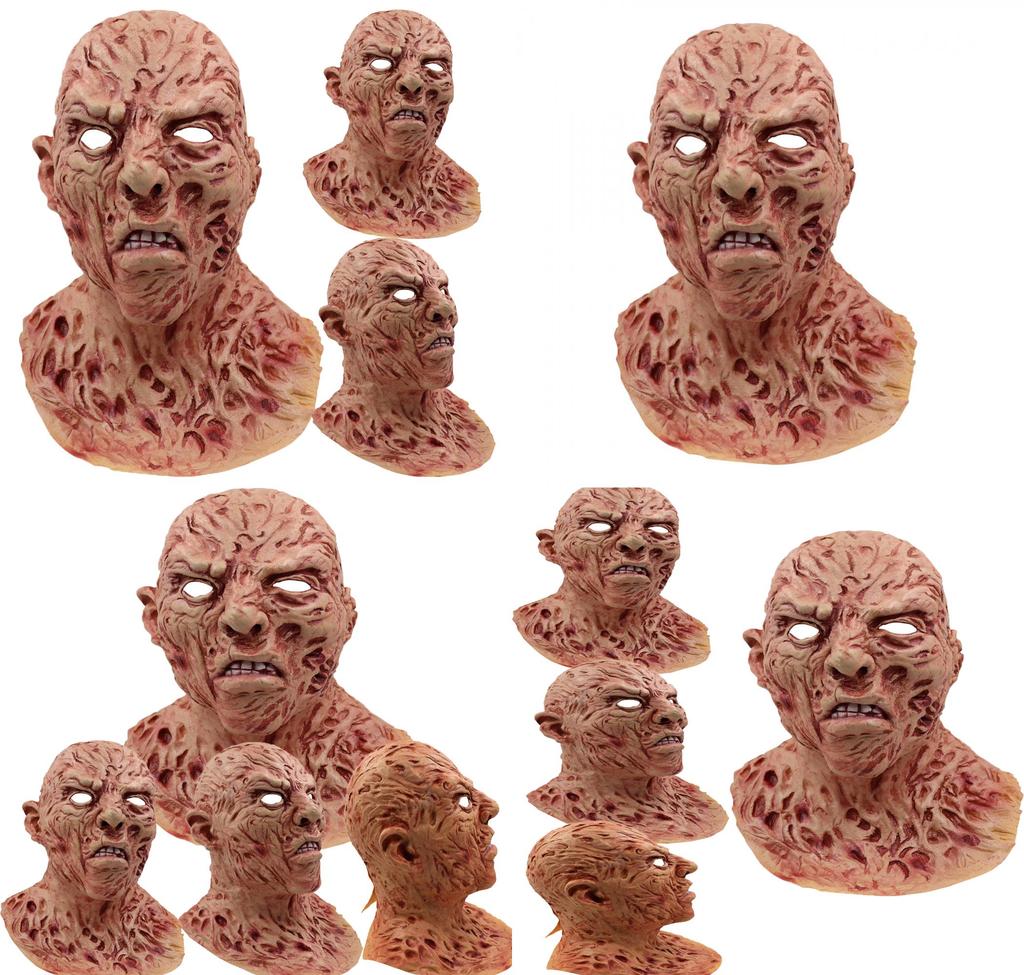 Creepy Freddy Krueger Latex Mask Full Head Helmet For Halloween Party Cosplay