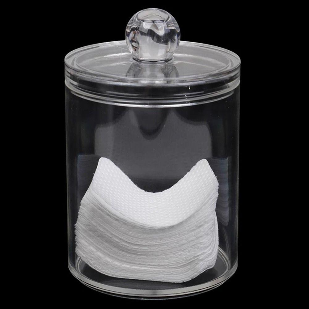 Transparent Ear Bud Holder Plastic Cotton Swab Box Storage Box Storage Jar Case Jewelry Box