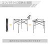 TIMBER RIDGE Outdoor Table Folding 707070cm Telework Weight 4.2kg Load Capacity 45kg Aluminum Roll Table Camping BBQ Storage Bag Included Compact