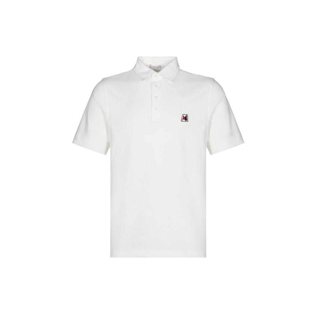 Moncler Cotton Short Sleeve Polo Shirt Men tops White 0918A7180084556004