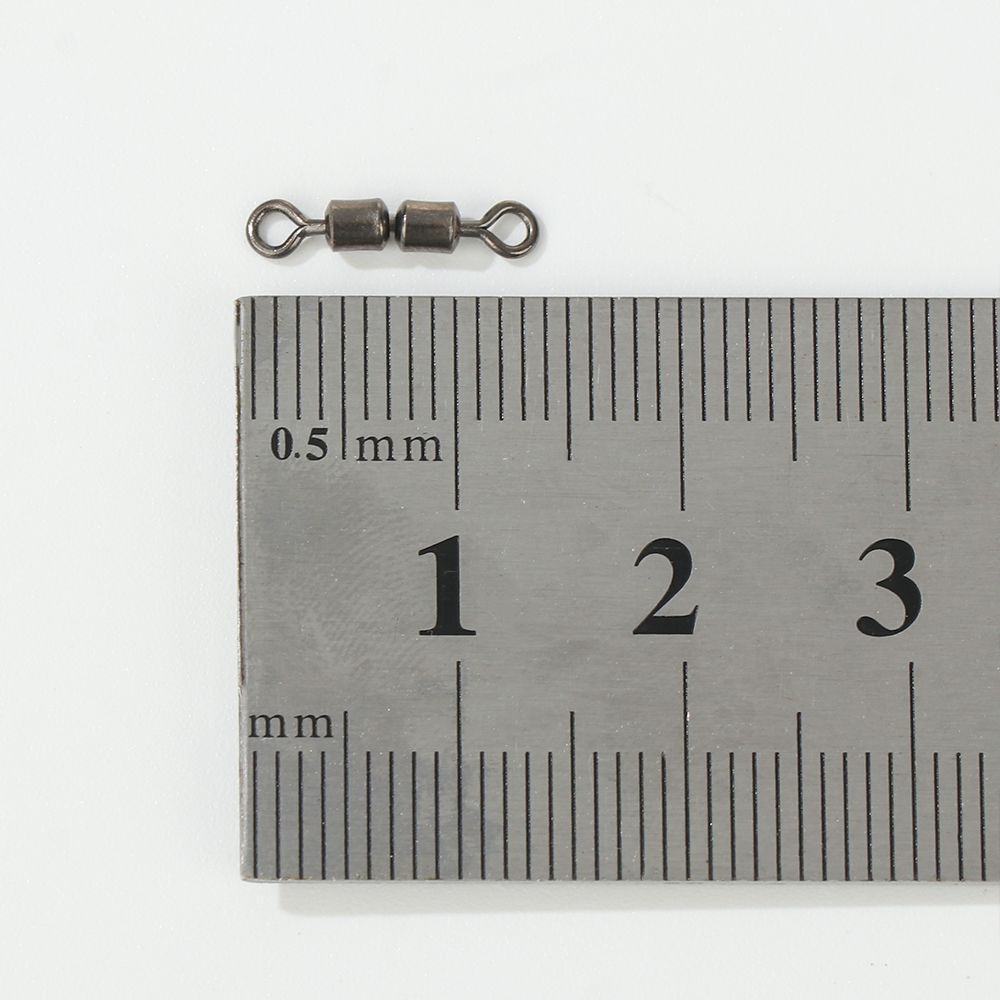 4# 6# 8# 10# Stainless Steel Heavy Duty Ball Bearing Barrel Fishing Swivel Connector Double Rolling