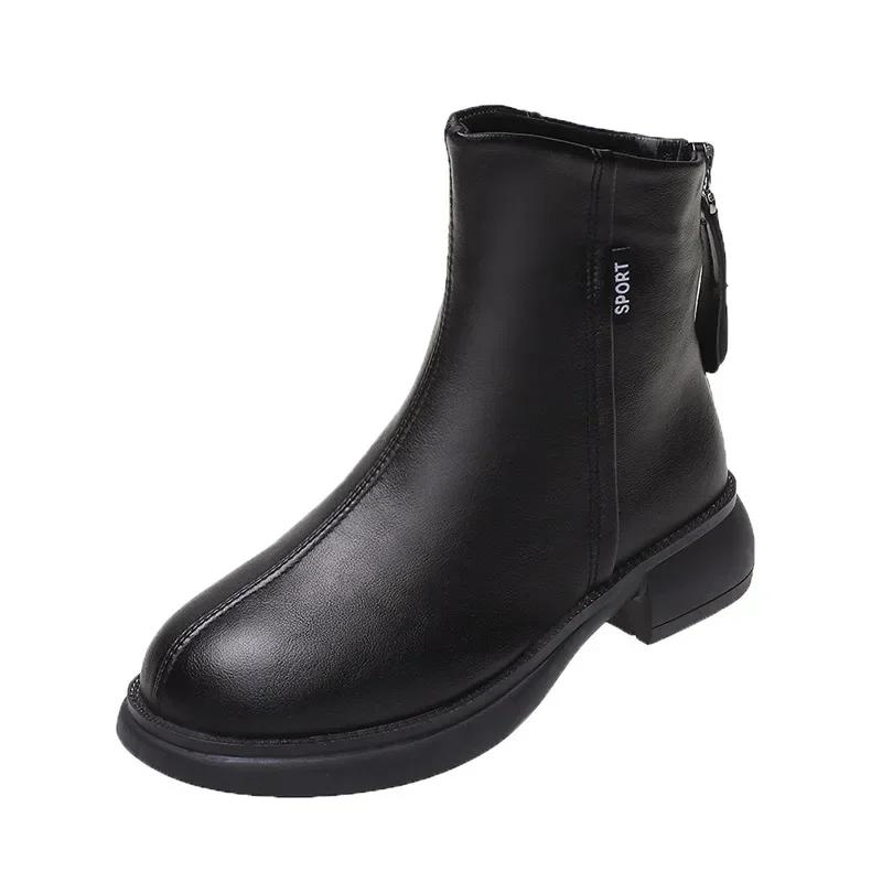 Style Short Boots for Women, Spring and Autumn Single Boots for Women, Autumn and Winter New Vintage Women's Shoes