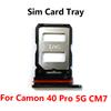 Для Tecno Camon 40 Pro 5G CM7 Держатель лотка для SIM-карты Слот для SIM-карты Разъем для чтения SIM-карты Запасные части