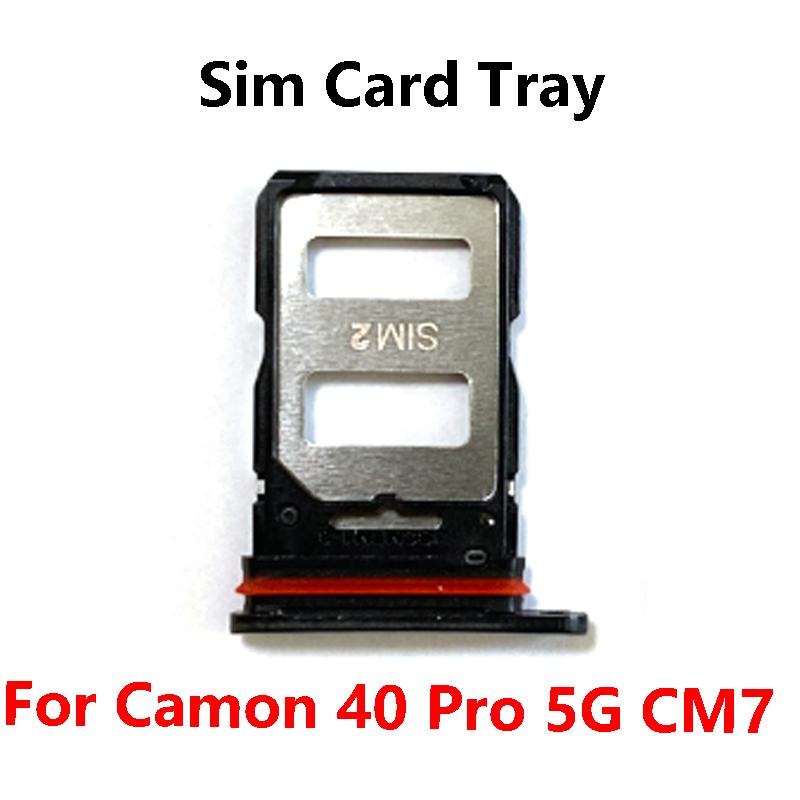 Для Tecno Camon 40 Pro 5G CM7 Держатель лотка для SIM-карты Слот для SIM-карты Разъем для чтения SIM-карты Запасные части