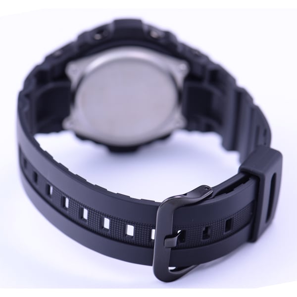 Casio G-SHOCK AWG-M100SBB-1AJF [ALL BLACK] Круглые часы из черной нержавеющей стали с цифровым и аналоговым циферблатом