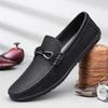 Fashion Genuine Leather Men Casual Shoes Fashion Formal Mens Loafers Moccasins Italian Breathable Slip On Flats Comfy Male Driving Shoes