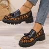 Leopard Print Platform Loafers Women Fashion Tassel Decoration Slip On Walking Shoes Woman Comfort Non Slip Flat Shoes Female