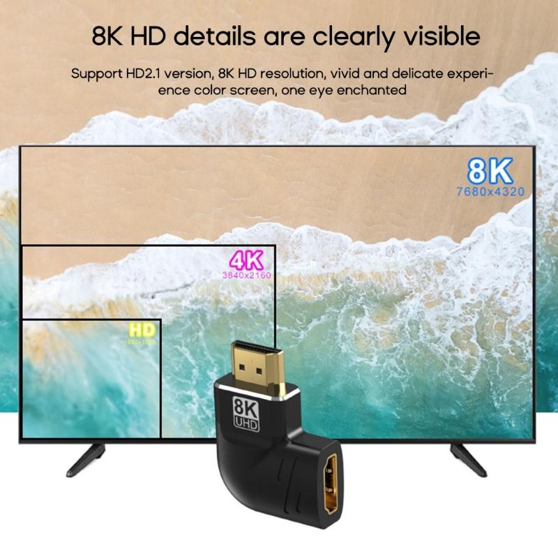 Кабель-удлинитель Конвертер Адаптер Подходит для ПК Ноутбука Компьютера Монитора Проектора 8K 60 Гц 4K 120 Гц 270° Высокое Разрешение