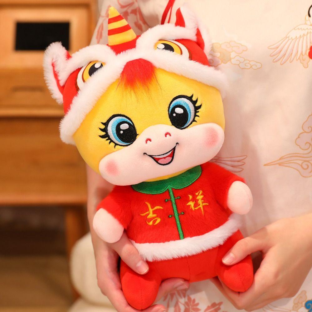 Chinese Style New Year Mascot Cute Lucky Pony Toy Traditional Horse Stuffed Doll Home Decor