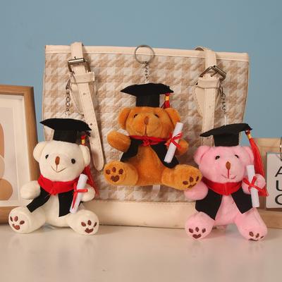 Плюшевая игрушка-подвеска «Медведь-доктор» на выпускной, памятный подарок на выпускную церемонию в школе, кукла, брелок для ключей, подвеска для сумки