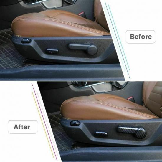 4*Seat Adjust Switch Button Decor Cover Trim for Ford Mustang 04-14 Carbon Fiber
