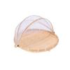 Anti-mosquito Hand-Woven Food Serving Tent Basket Tray Vegetable Bread Storage Basket Portable Outdoor Picnic Mesh Net Cover
