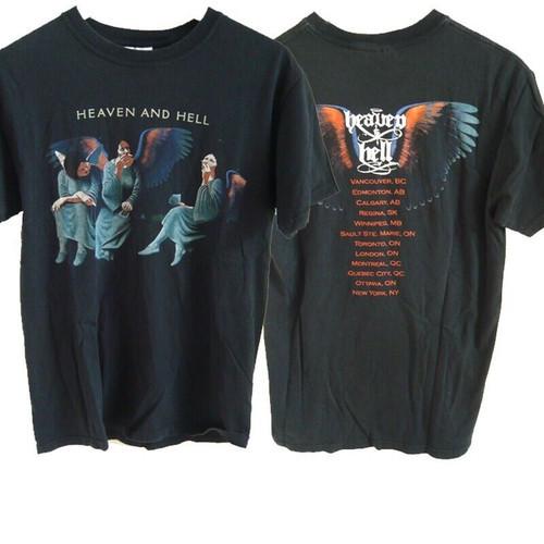 Ретро футболка Black Sabbath Heaven And Hell концертный тур по Канаде Унисекс футболка