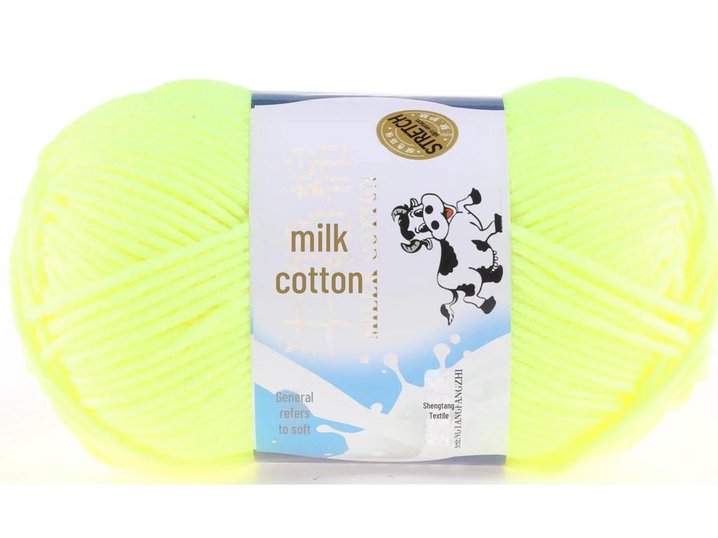 Комплект из 5 нитей детской шерстяной шапки и шарфа из молочной хлопковой пряжи средней толщины, ручная работа