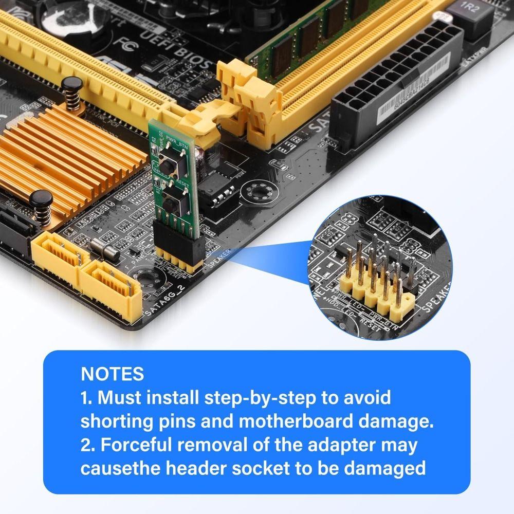 9Pin Motherboard Tester PC Assembly Case Switch Practical Power Starter Board  Desktop Computers