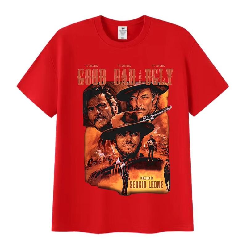 90s Retro The Good The Bad and The Ugly Graphic Printed T Shirts Men Women Hip Hop T-shirt Print Crew Neck Casual T Shirt