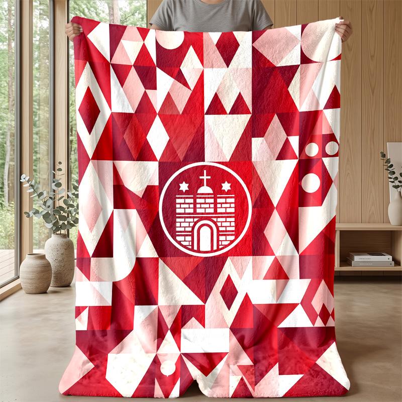 FC St. Pauli Football Print Flannel Blanket, Soft Warm Lightweight Throw Blanket for Sofa Bed Camping