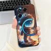 Мягкий силиконовый ТПУ матовый чехол Funda для Infinix GT 20 Pro / Infinix X6871 GT20Pro, задняя крышка, Астронавт, Лунная ночь, Расписной