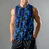 Мужская мода принтованный спортивный повседневный жилет без рукавов