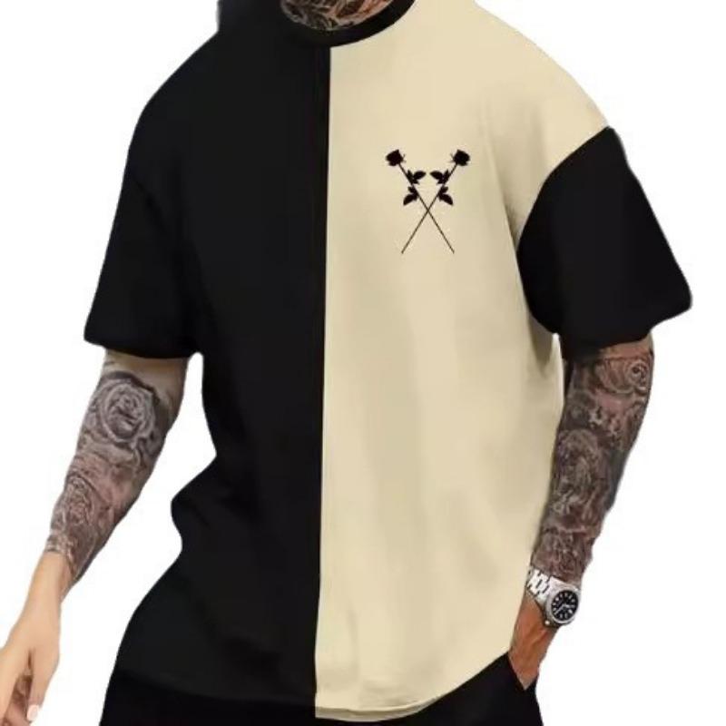 Летний круглый вырез с 3D-принтом, модные повседневные мужские футболки с коротким рукавом