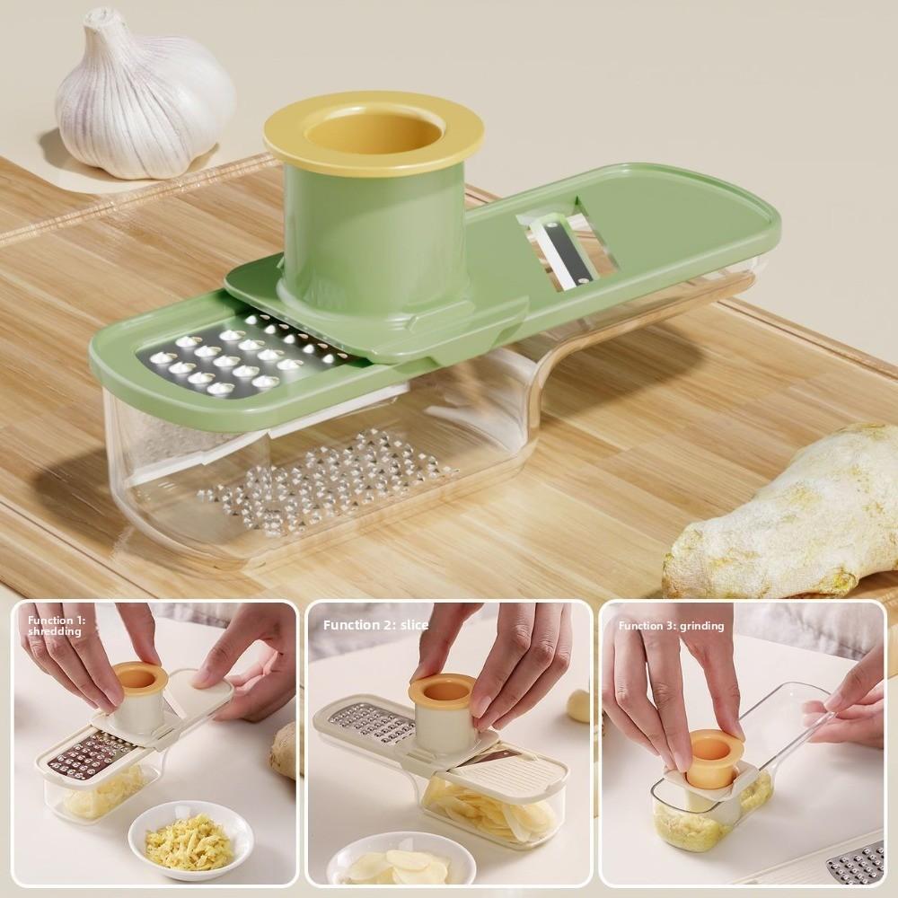 3 in 1 Ginger Grinder Precision Cutting Professional Garlic Grinder Plastic Non-slip Ginger Shredding Machine Restaurant