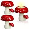 New Simulation Of Small Mushrooms Home Decoration Mushroom Candlestick Mushroom Tea Candle Candlestick Resin Crafts Ornaments
