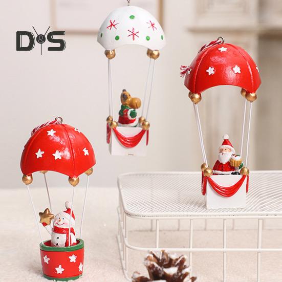 Рождественские украшения на воздушном шаре, Санта/Олень/Снеговик, статуя на воздушном шаре и парашюте, украшение для дерева на праздник