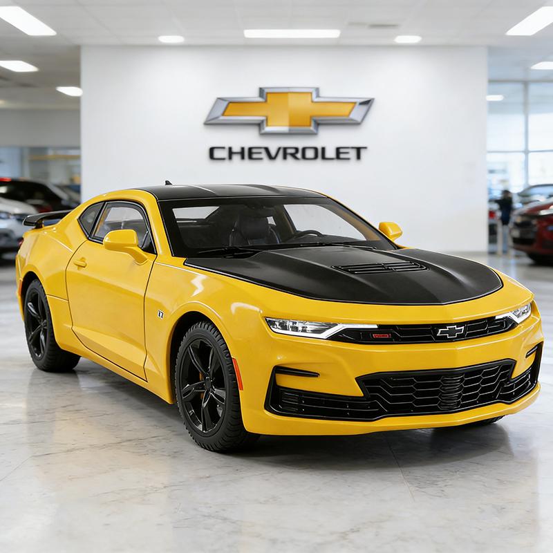 1:24 Chevrolet Camaro 2023 Литая Модель Автомобиля Игрушка Металлический Литой Автомобиль Звук и Свет Автомобильные Игрушки Для Детей Транспортное Средство